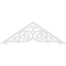 Ekena Millwork Pitch Athens Architectural Grade PVC Gable Pediment, 48"W x 16"H x 1"P (8/12) GPP048X016X100ATH - alternate 3